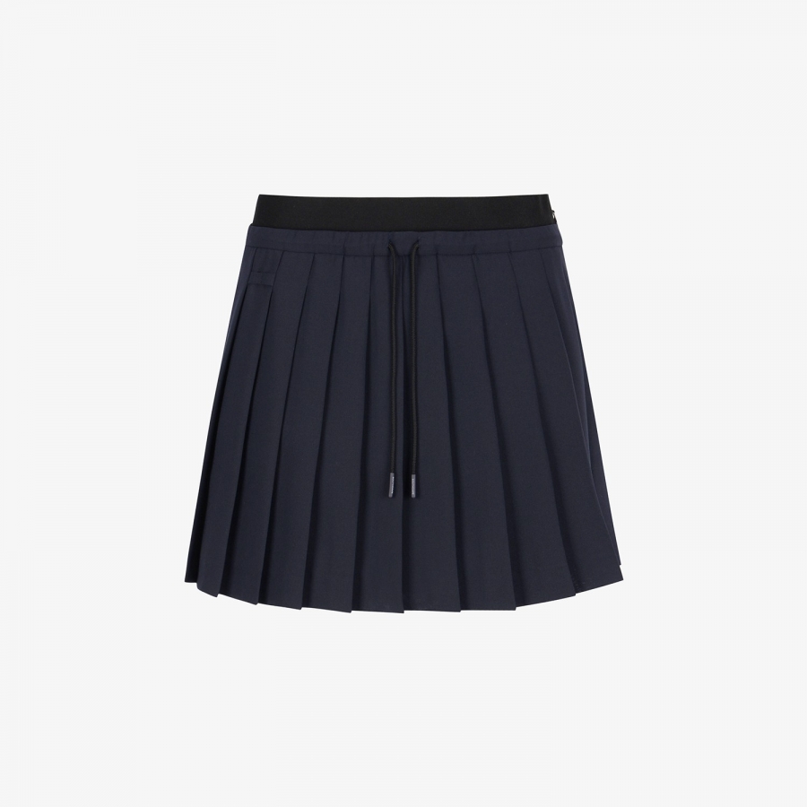 Pleated Elastic-Waist Skirt_DA