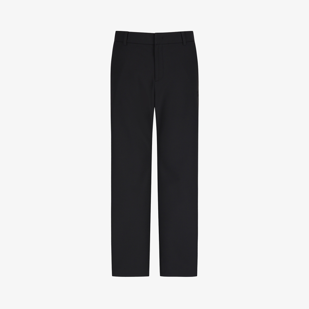 Logo-Band Wide Pants_BK