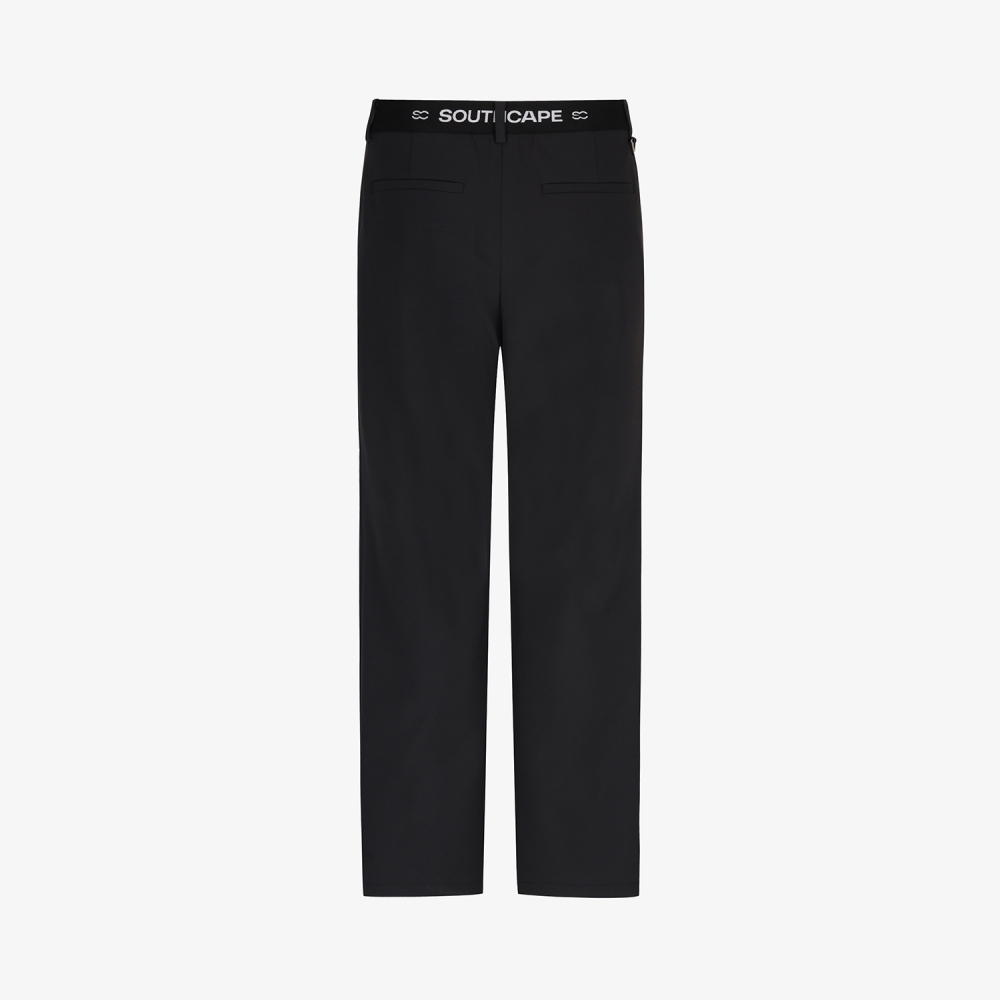 Logo-Band Wide Pants_BK