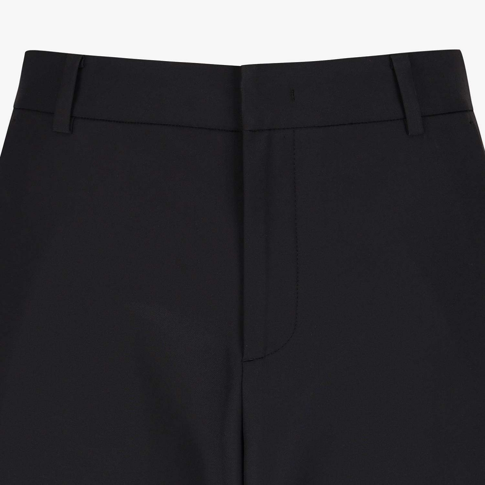 Logo-Band Wide Pants_BK