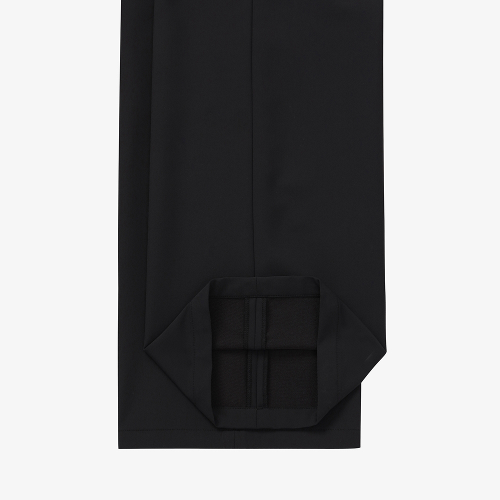 Logo-Band Wide Pants_BK