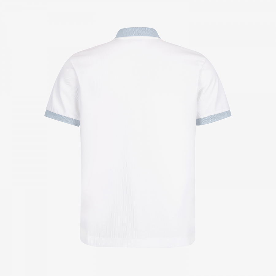 Contrast Collar Half-Zip Polo Shirt_IC