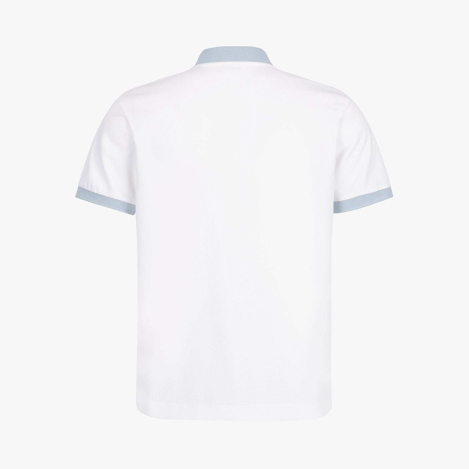 Contrast Collar Half-Zip Polo Shirt_IC