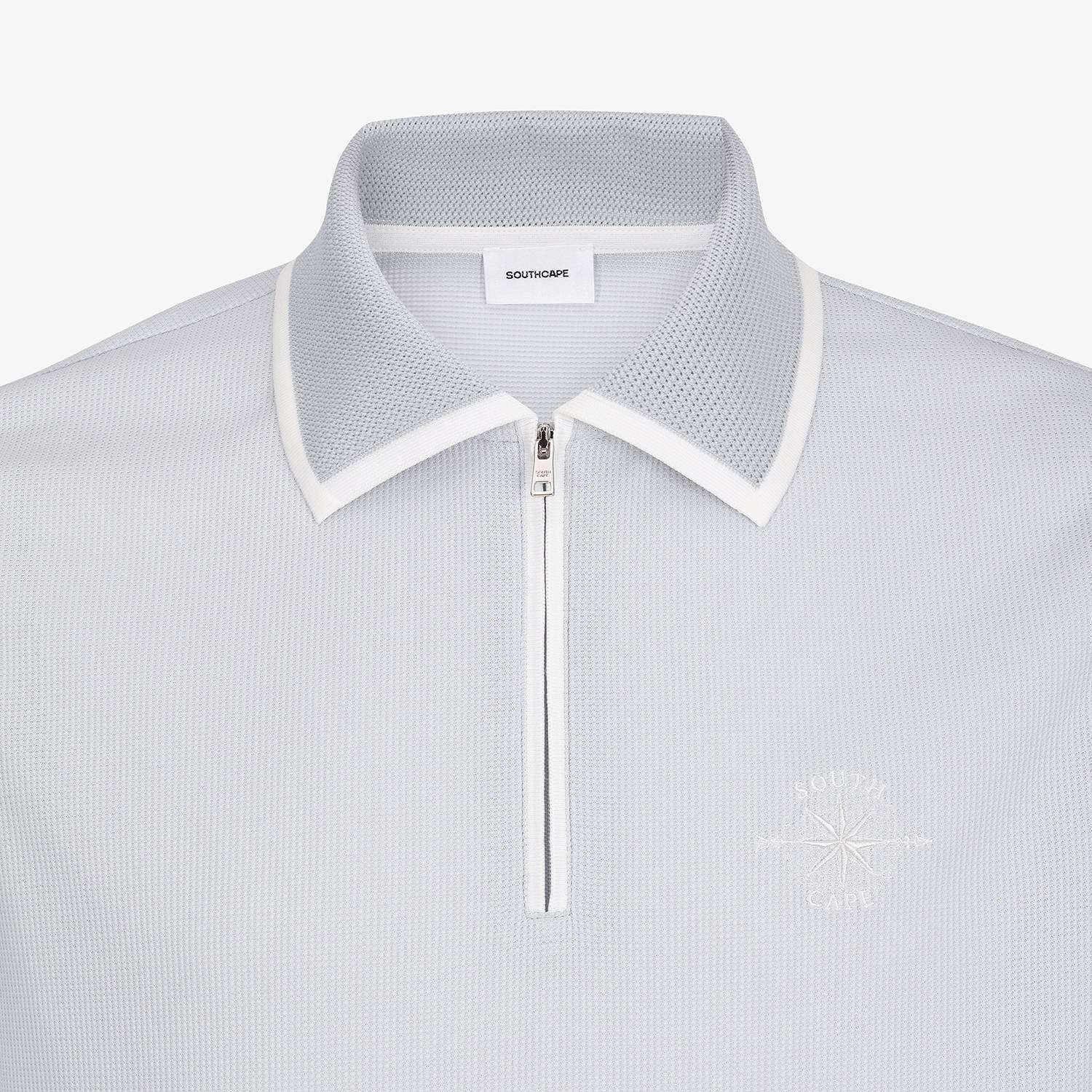 Contrast Collar Half-Zip Polo Shirt_LG