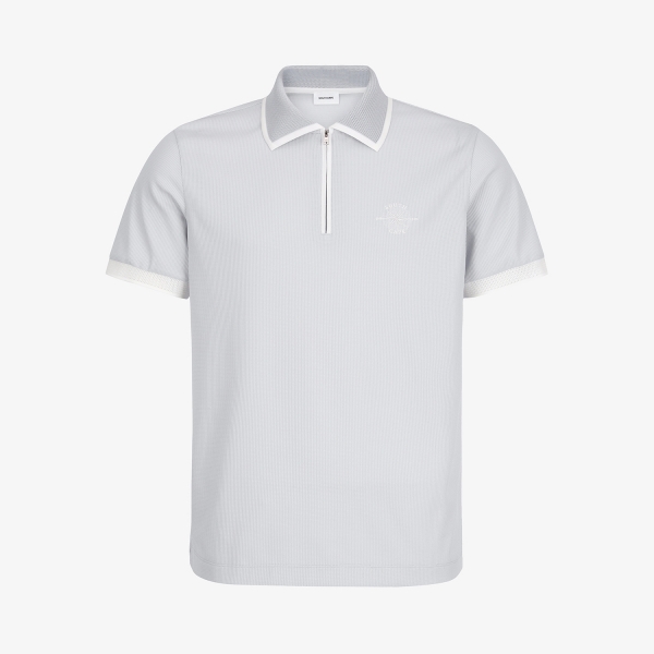 Contrast Collar Half-Zip Polo Shirt_LG