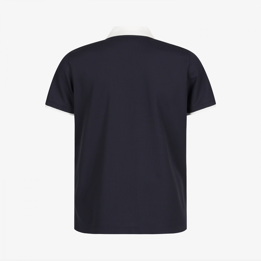 Cool-Touch Ribbed Contrast-Collar Polo Shirt_DA