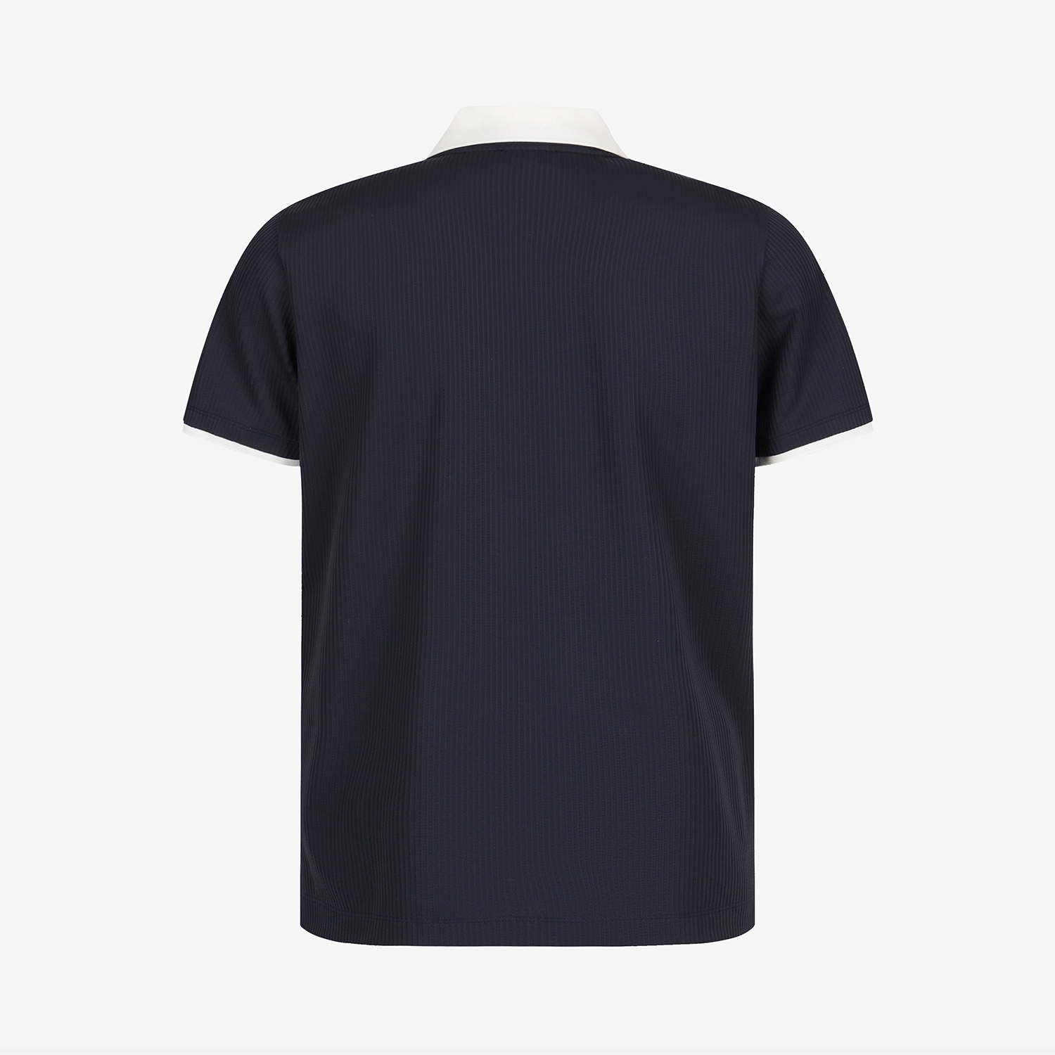 Cool-Touch Ribbed Contrast-Collar Polo Shirt_DA