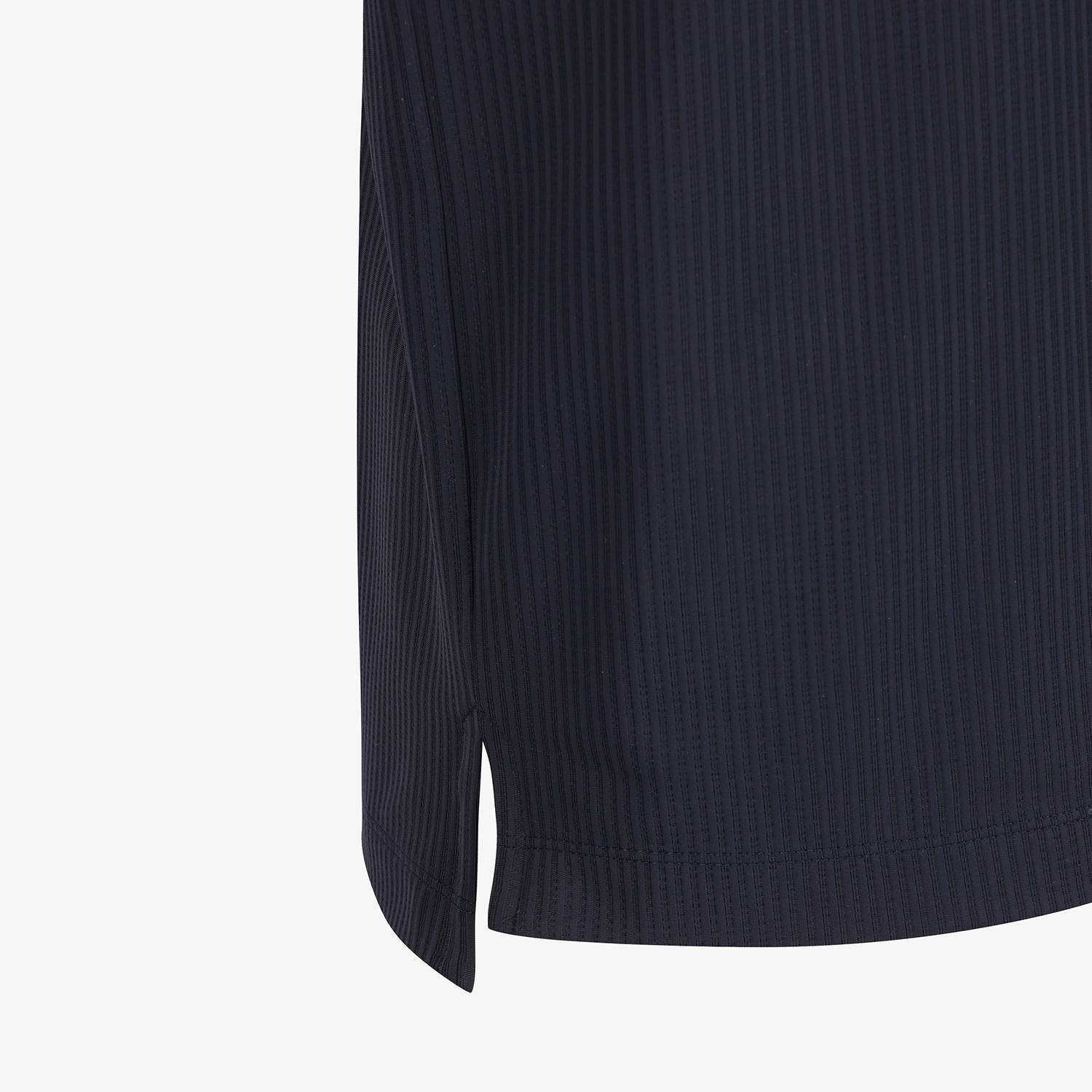Cool-Touch Ribbed Contrast-Collar Polo Shirt_DA