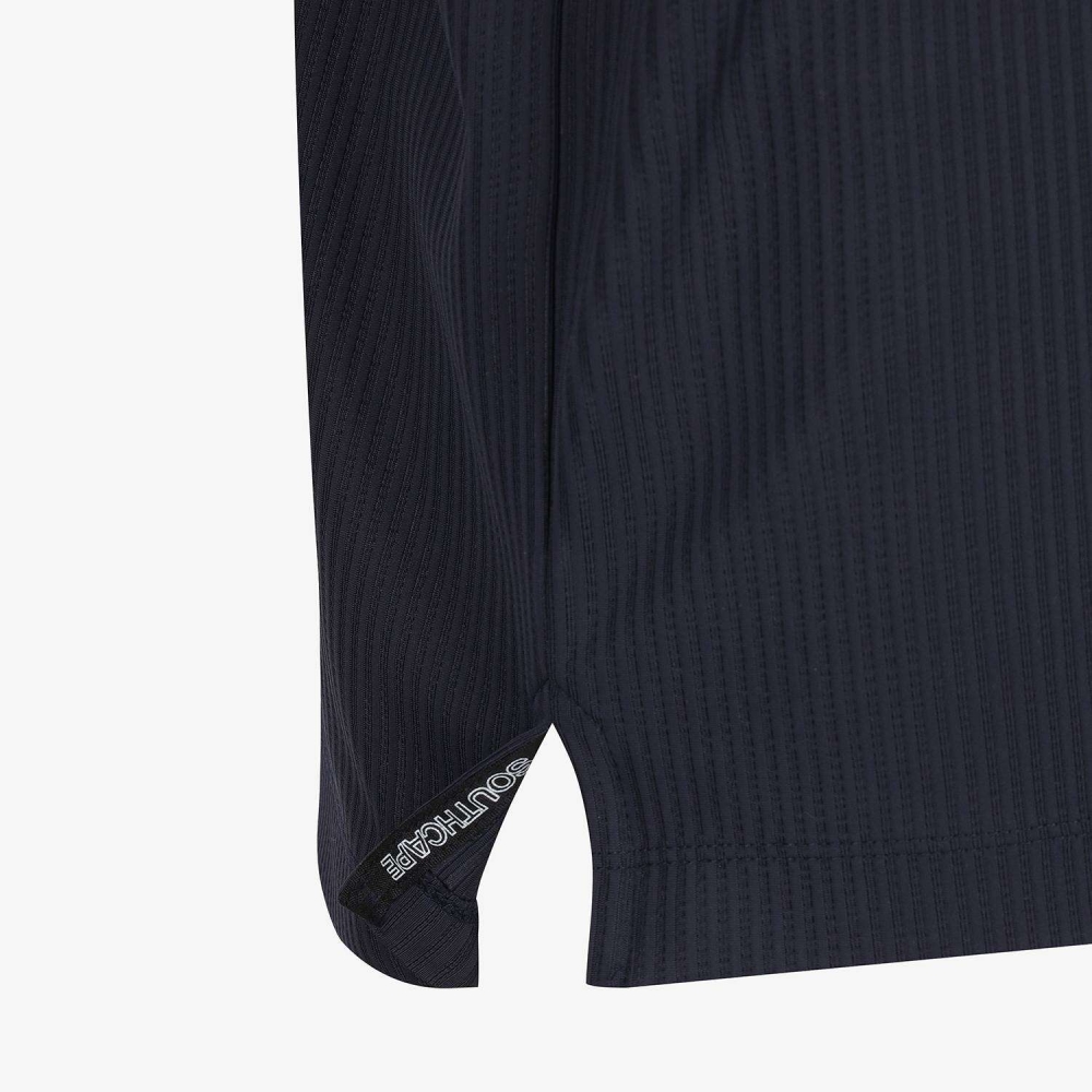 Cool-Touch Ribbed Contrast-Collar Polo Shirt_DA