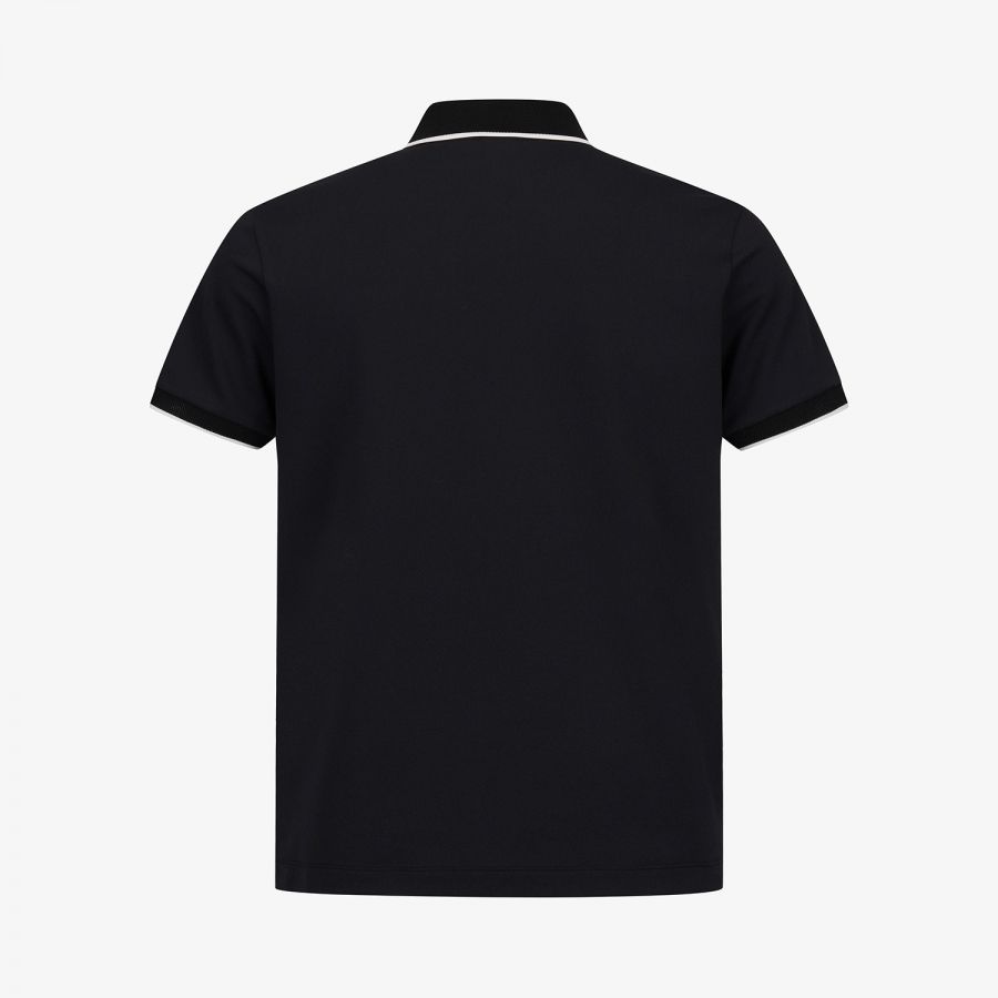 Contrast Line Collar Short-Sleeve T-Shirt_BK