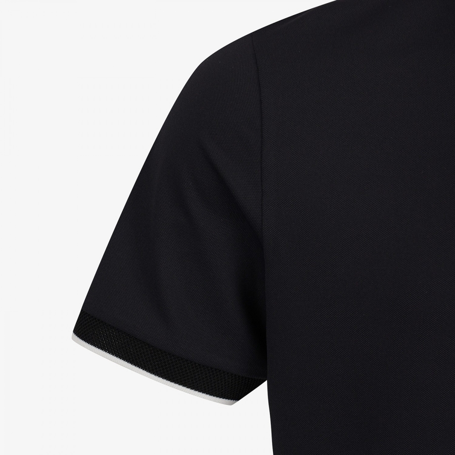 Contrast Line Collar Short-Sleeve T-Shirt_BK