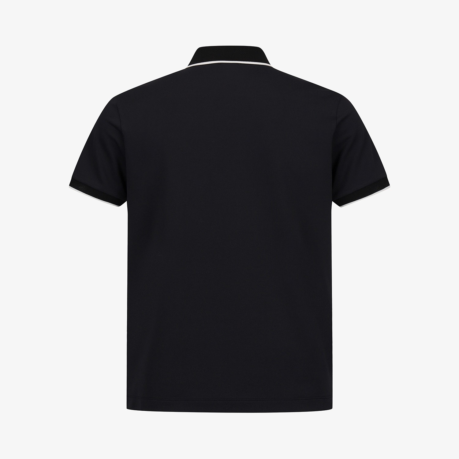 Contrast Line Collar Short-Sleeve T-Shirt_BK
