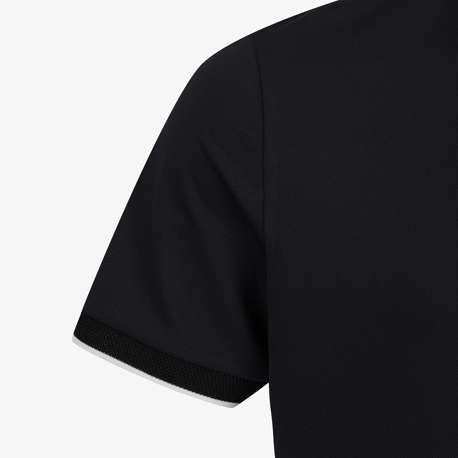 Contrast Line Collar Short-Sleeve T-Shirt_BK