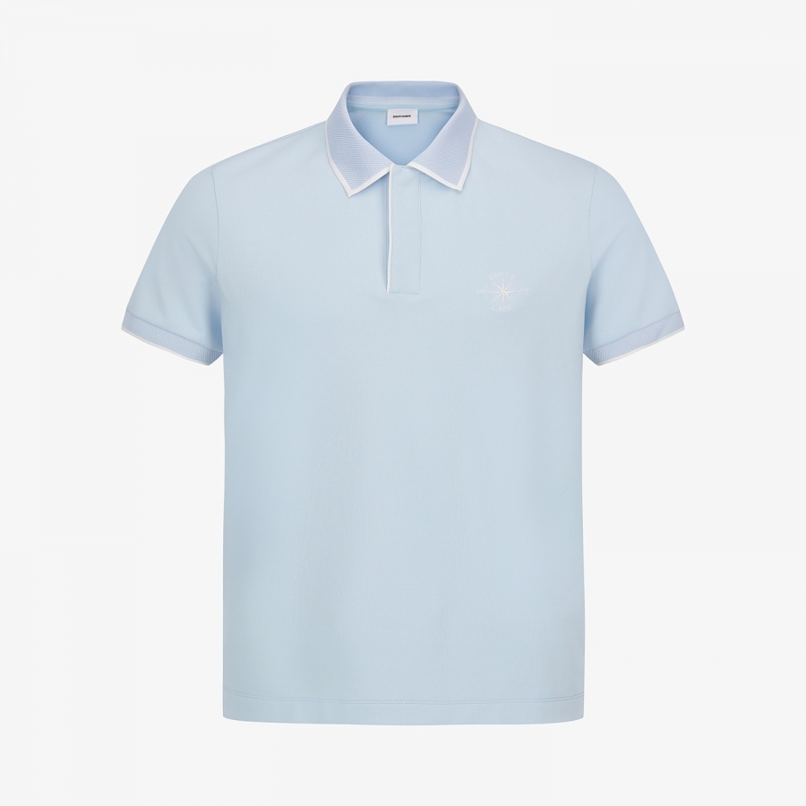 Contrast Line Collar Short-Sleeve T-Shirt_LB