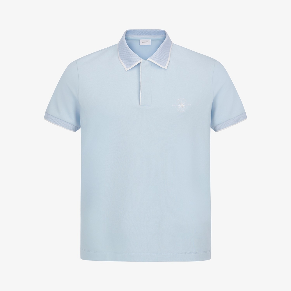 Contrast Line Collar Short-Sleeve T-Shirt_LB