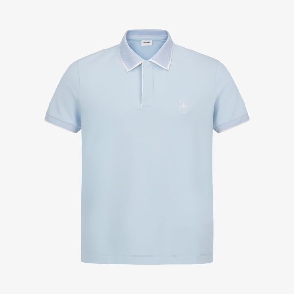 Contrast Line Collar Short-Sleeve T-Shirt_LB