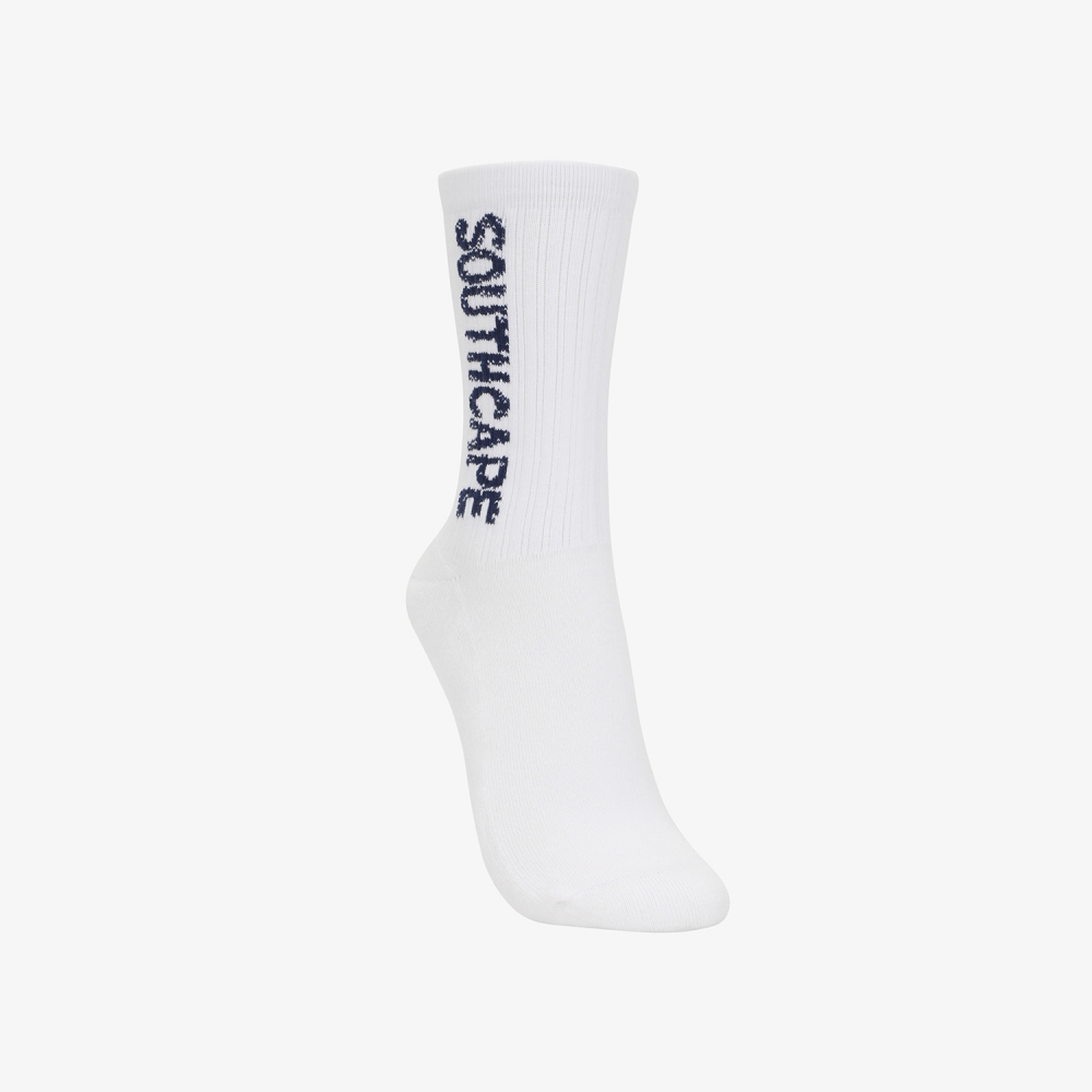 Southcape Lettering Logo Socks_WT