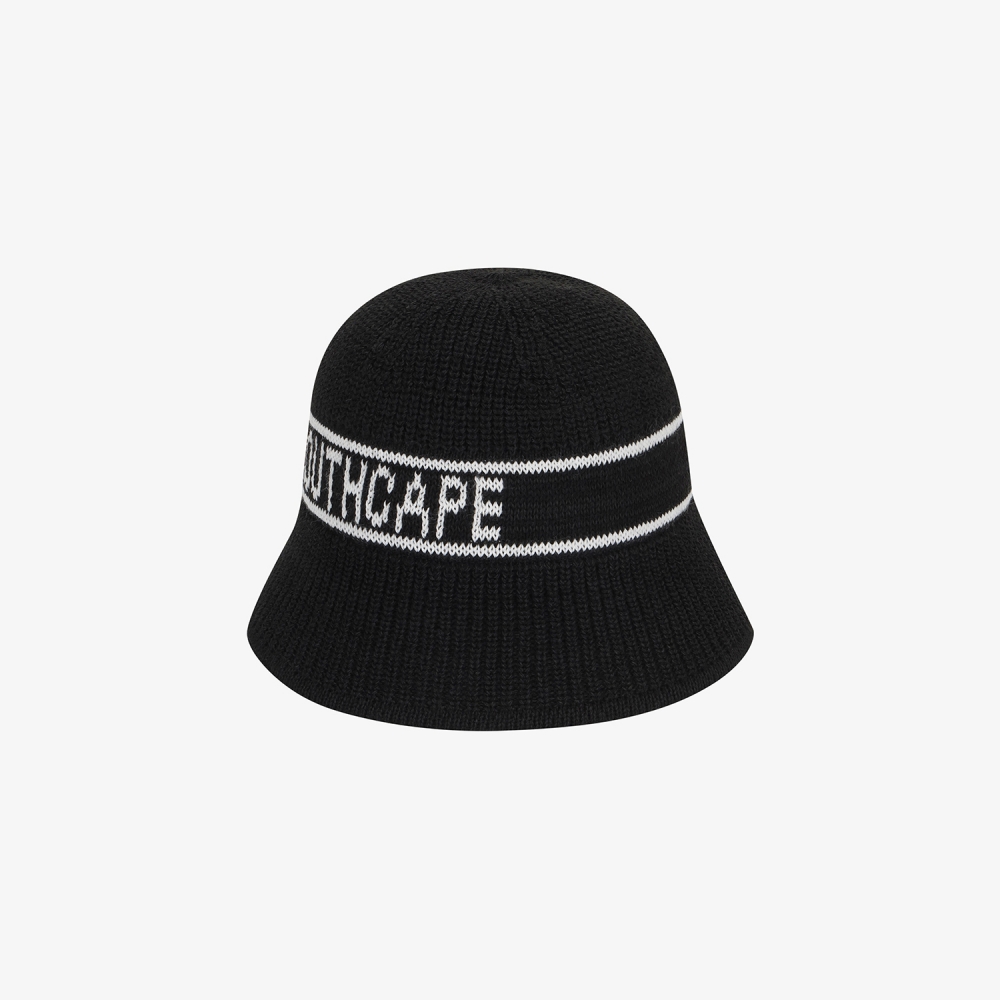Logo Cotton-Blend Knit Bucket Hat_BK
