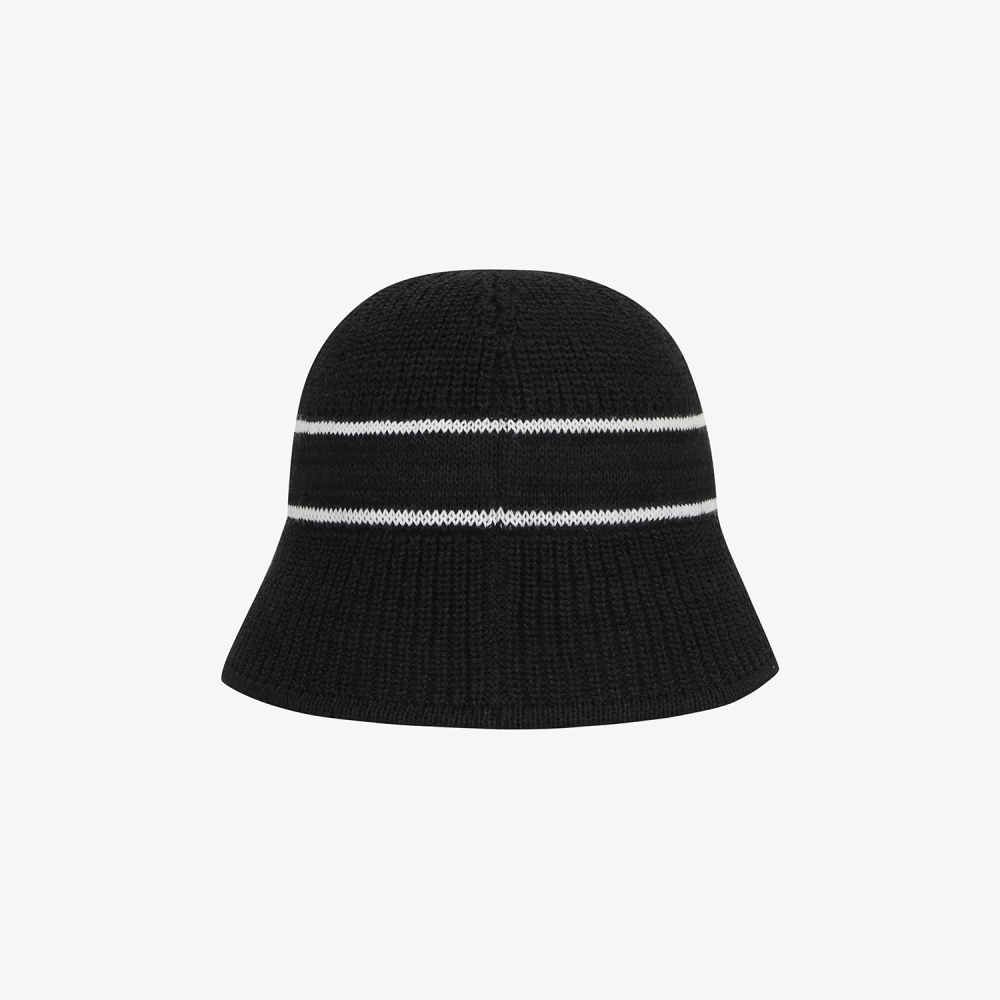 Logo Cotton-Blend Knit Bucket Hat_BK