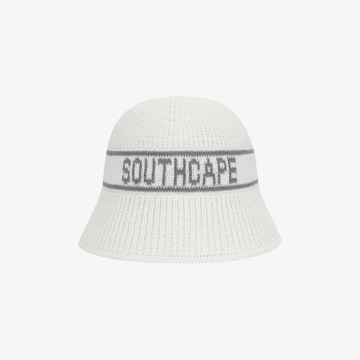 Logo Cotton-Blend Knit Bucket Hat_WT