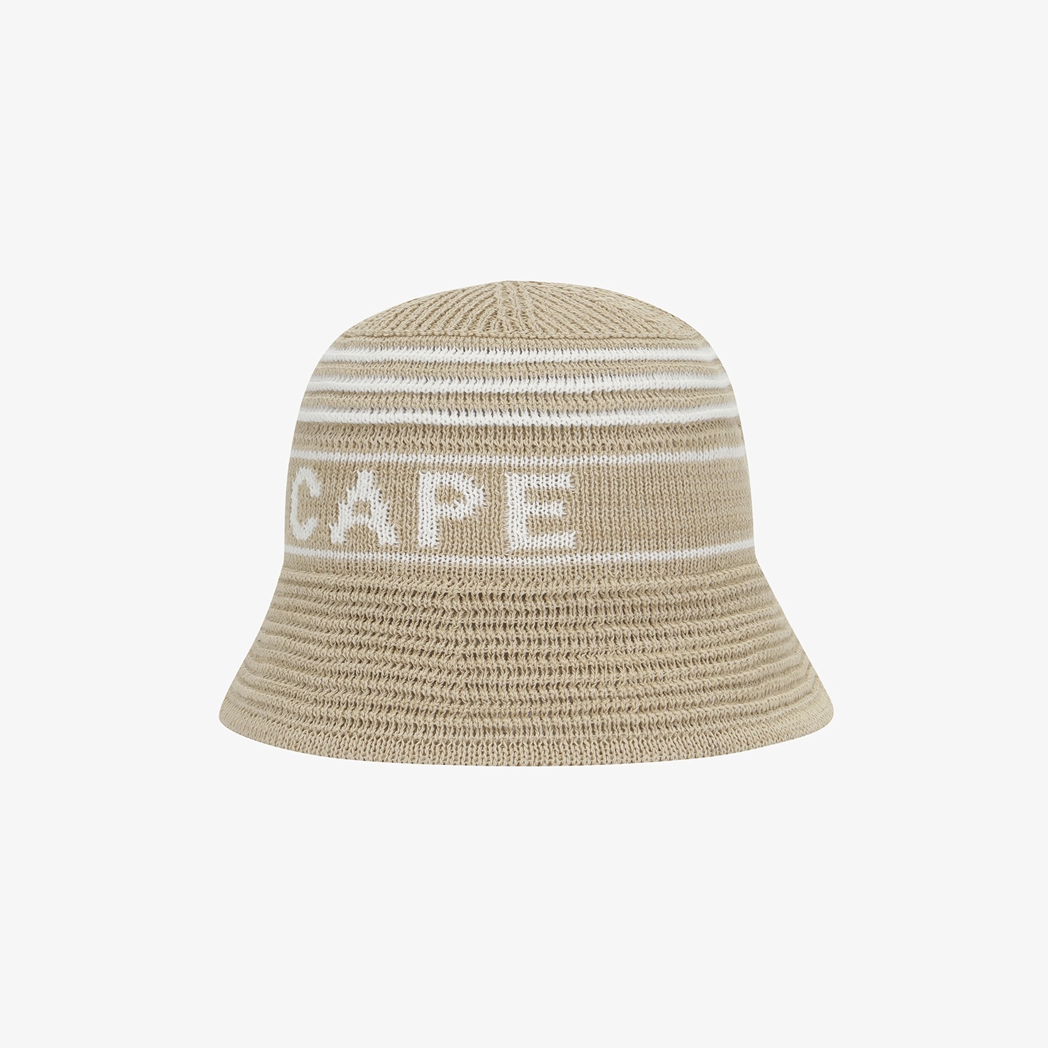 Logo Stripe Knit-Blend Bucket Hat_BE