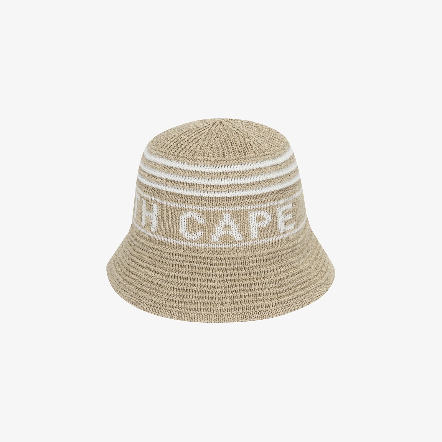 Logo Stripe Knit-Blend Bucket Hat_BE