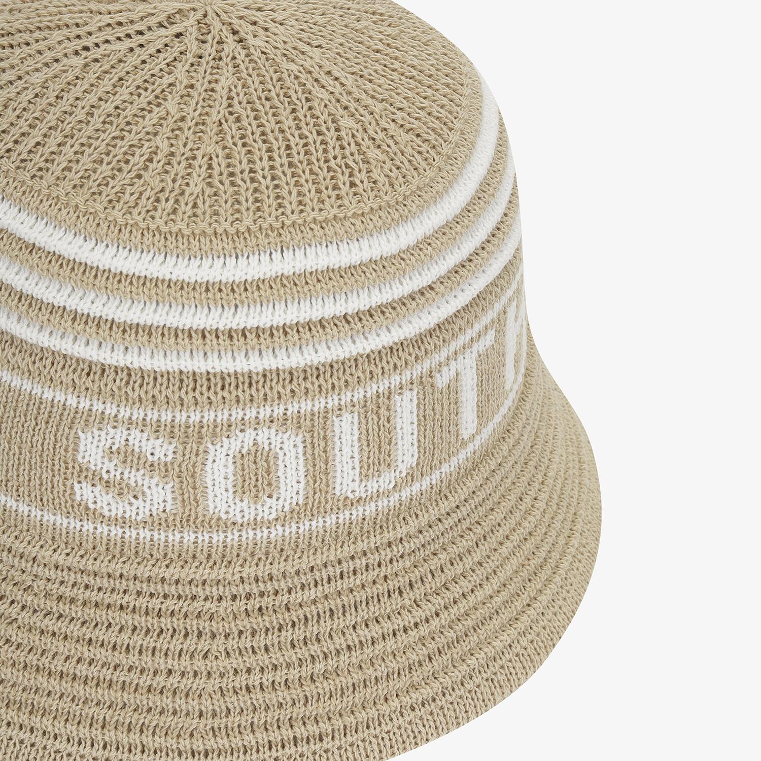 Logo Stripe Knit-Blend Bucket Hat_BE