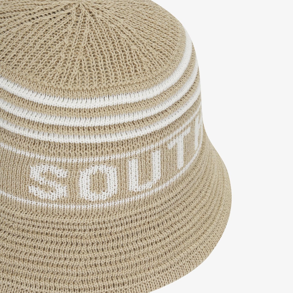 Logo Stripe Knit-Blend Bucket Hat_BE