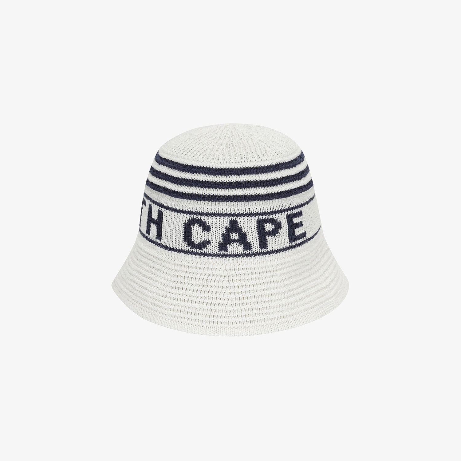 Logo Stripe Knit-Blend Bucket Hat_IV