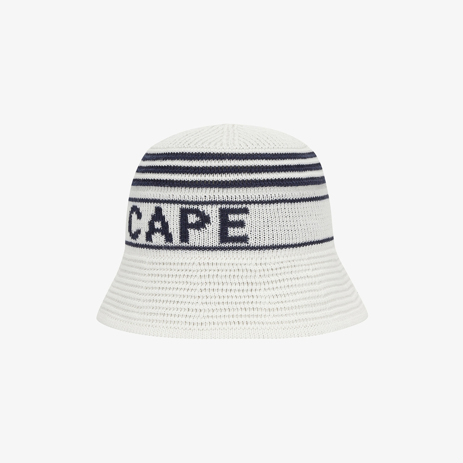 Logo Stripe Knit-Blend Bucket Hat_IV