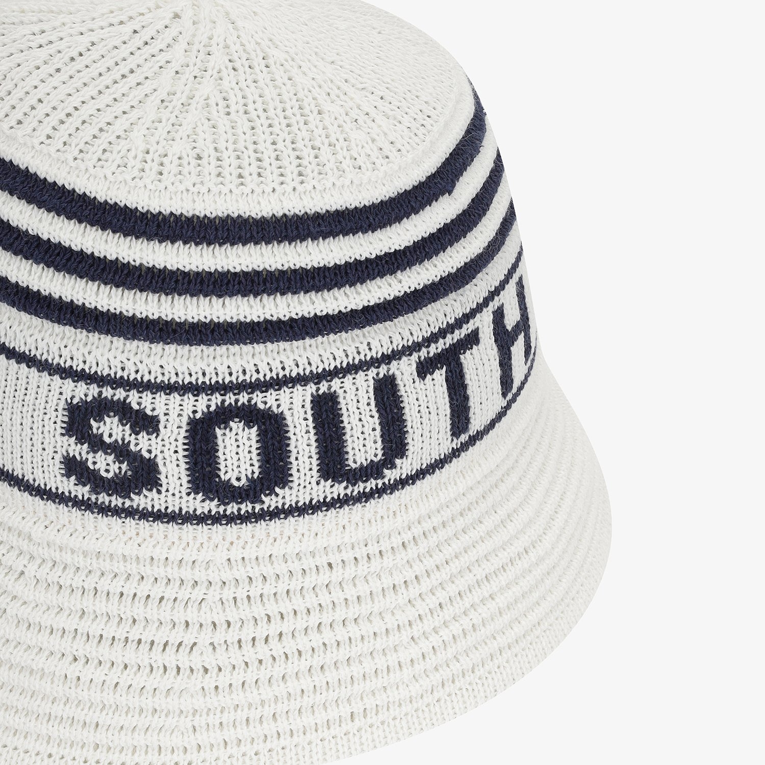 Logo Stripe Knit-Blend Bucket Hat_IV