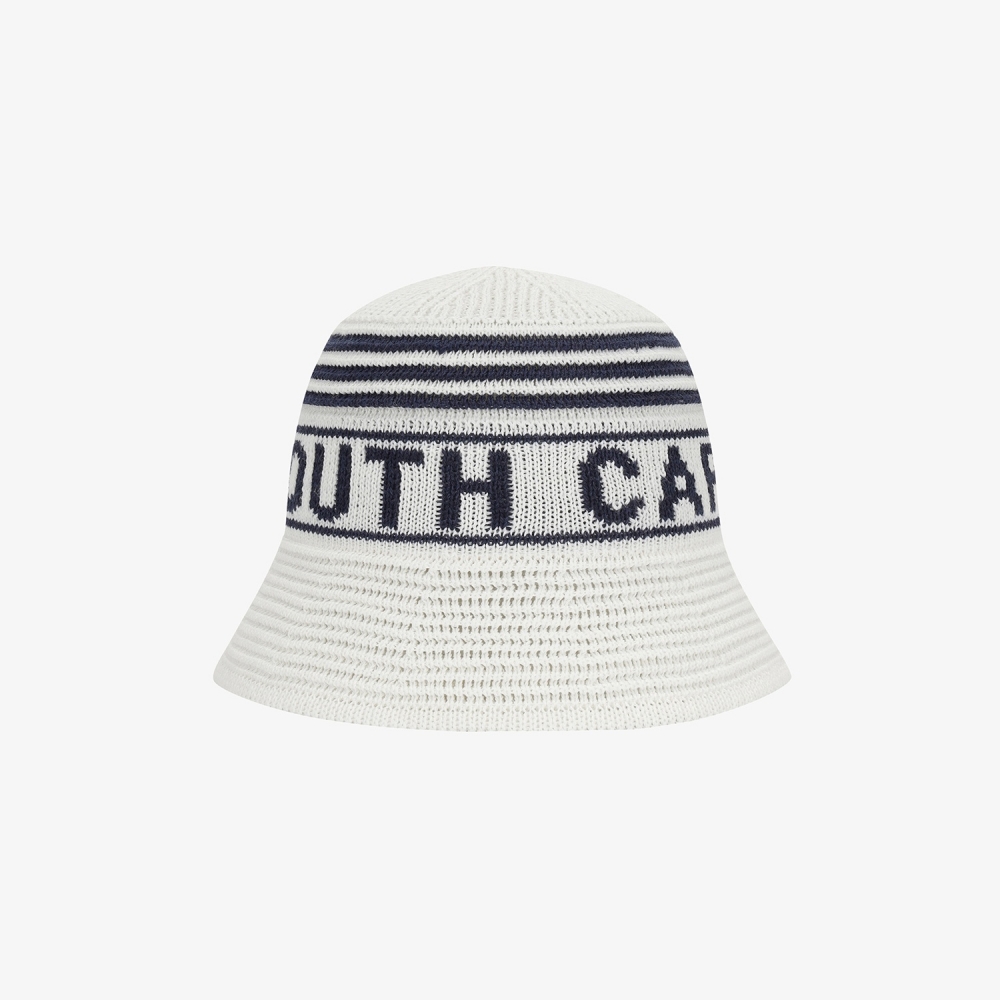 Logo Stripe Knit-Blend Bucket Hat_IV