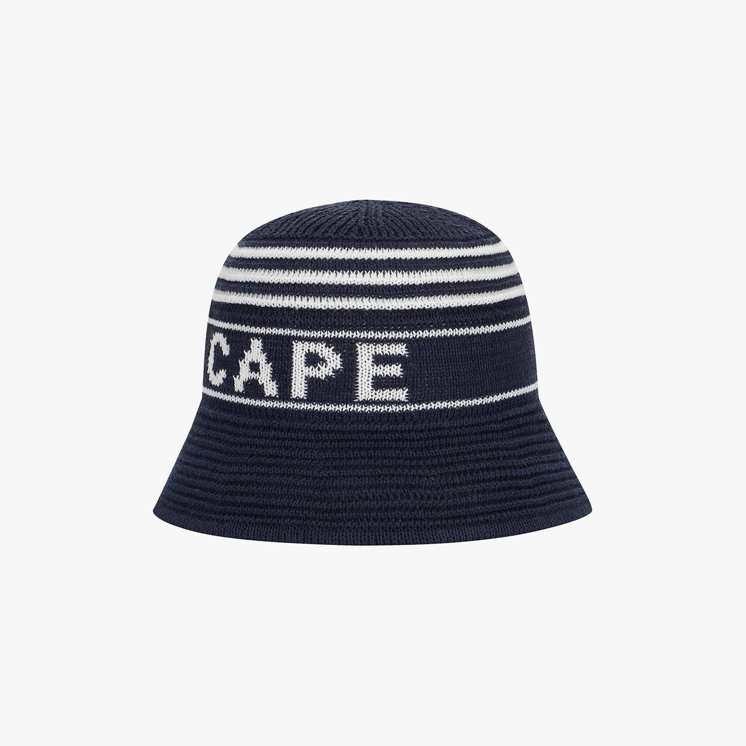 Logo Stripe Knit-Blend Bucket Hat_NA