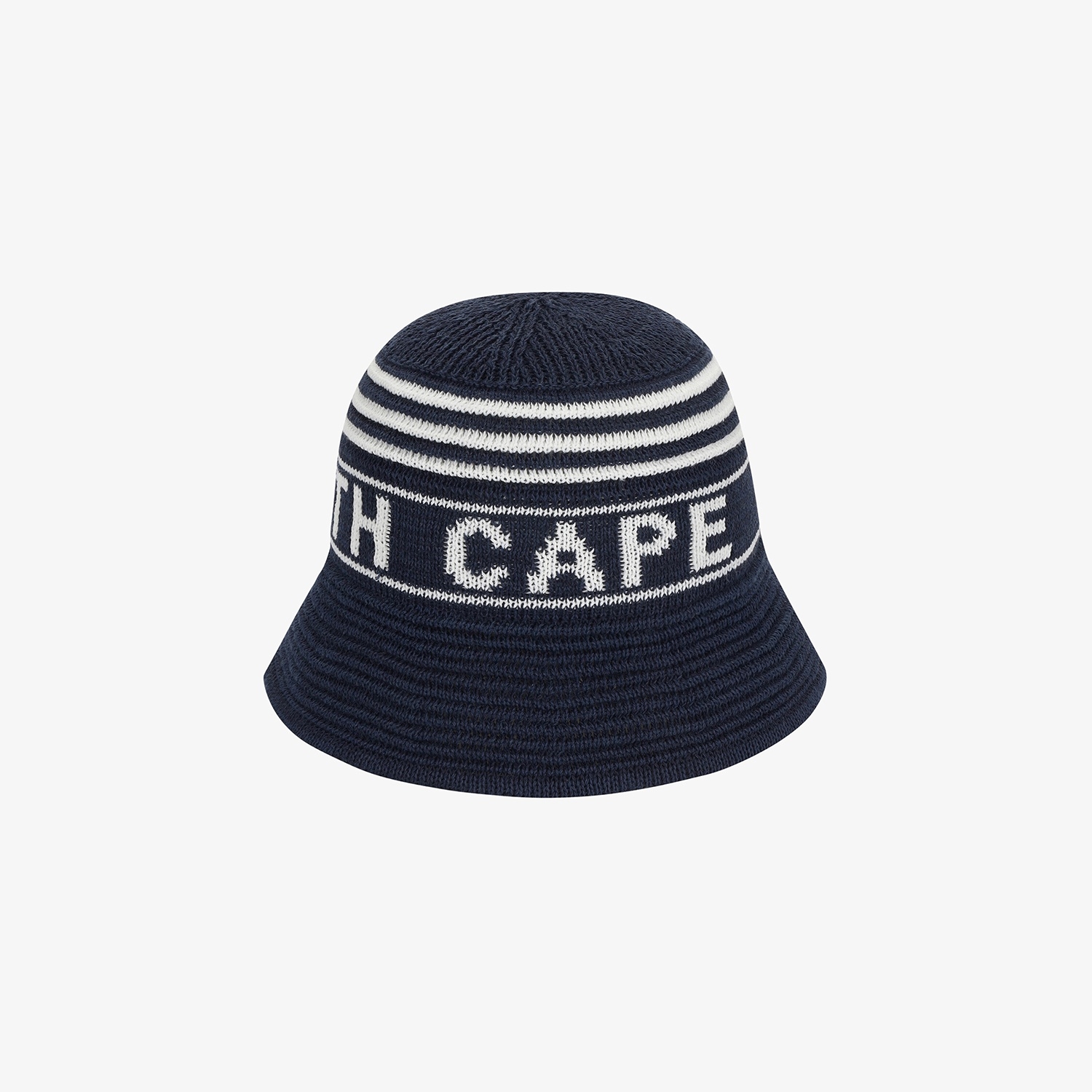 Logo Stripe Knit-Blend Bucket Hat_NA