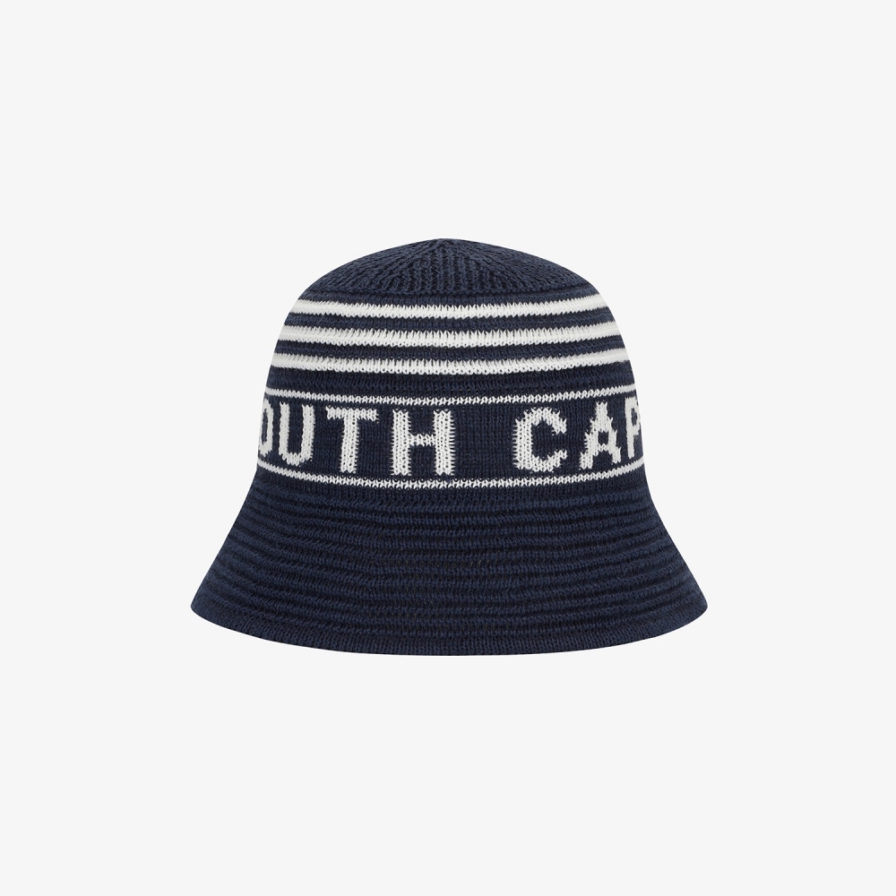 Logo Stripe Knit-Blend Bucket Hat_NA