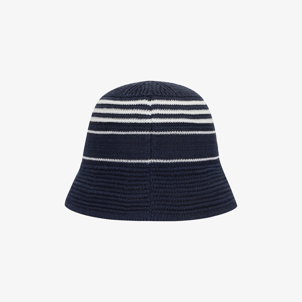 Logo Stripe Knit-Blend Bucket Hat_NA