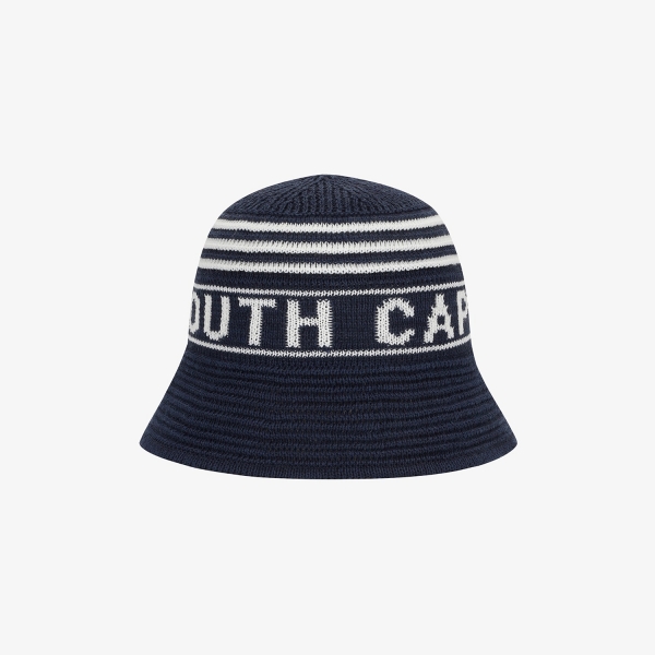 Logo Stripe Knit-Blend Bucket Hat_NA