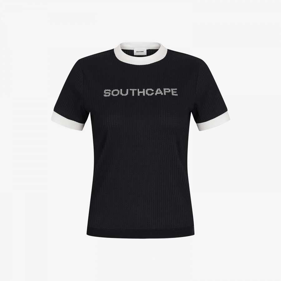 Mesh Dot Logo Short Sleeve T-Shirt_BK