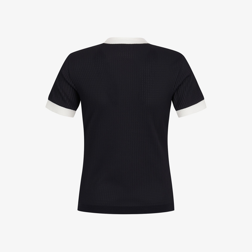 Mesh Dot Logo Short Sleeve T-Shirt_BK