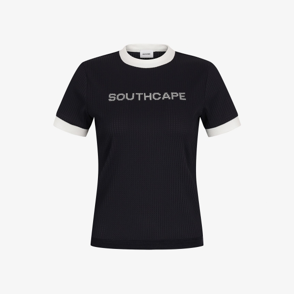 Mesh Dot Logo Short Sleeve T-Shirt_BK