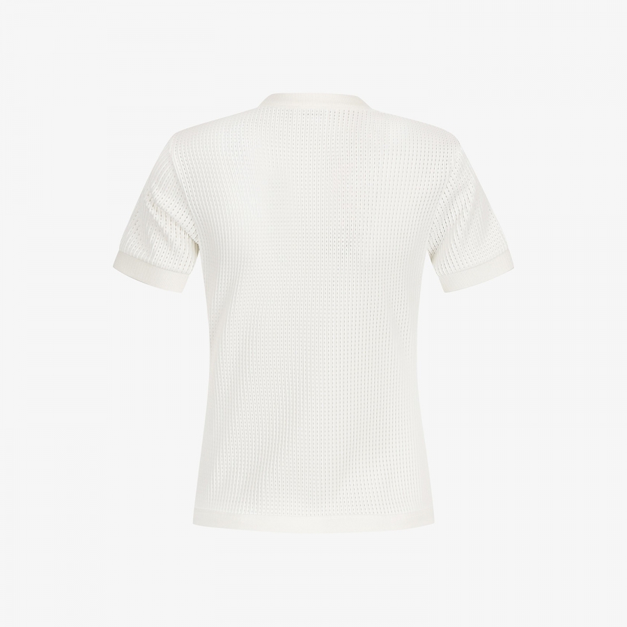 Mesh Dot Logo Short Sleeve T-Shirt_WT