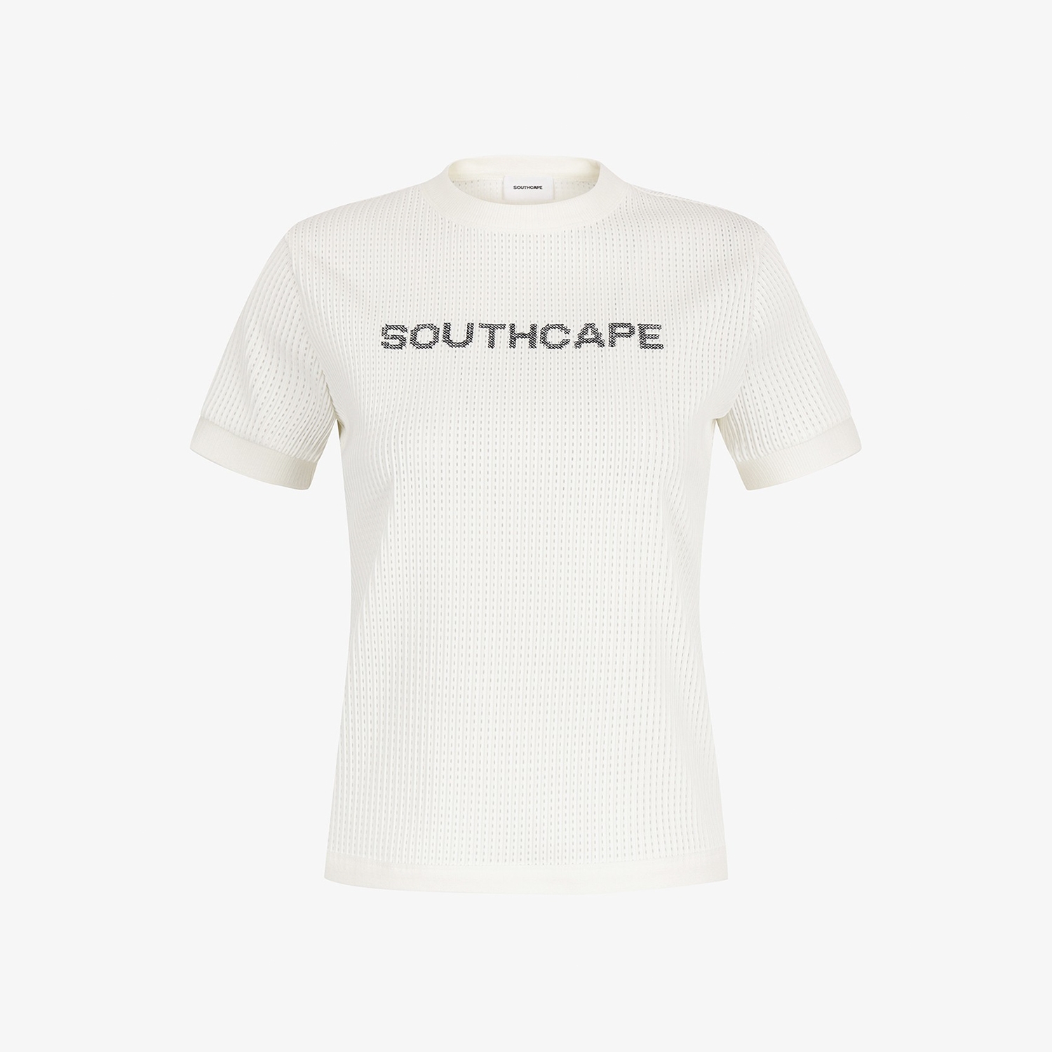 Mesh Dot Logo Short Sleeve T-Shirt_WT