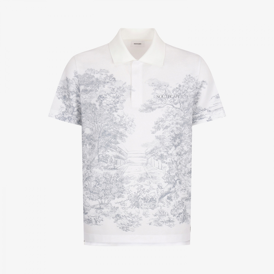 Namhae Heritage Graphic Polo Shirt_WT