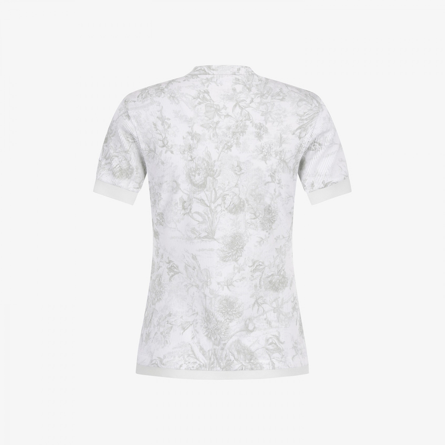 Blossom Pleated Short Sleeve T-Shirt_KH