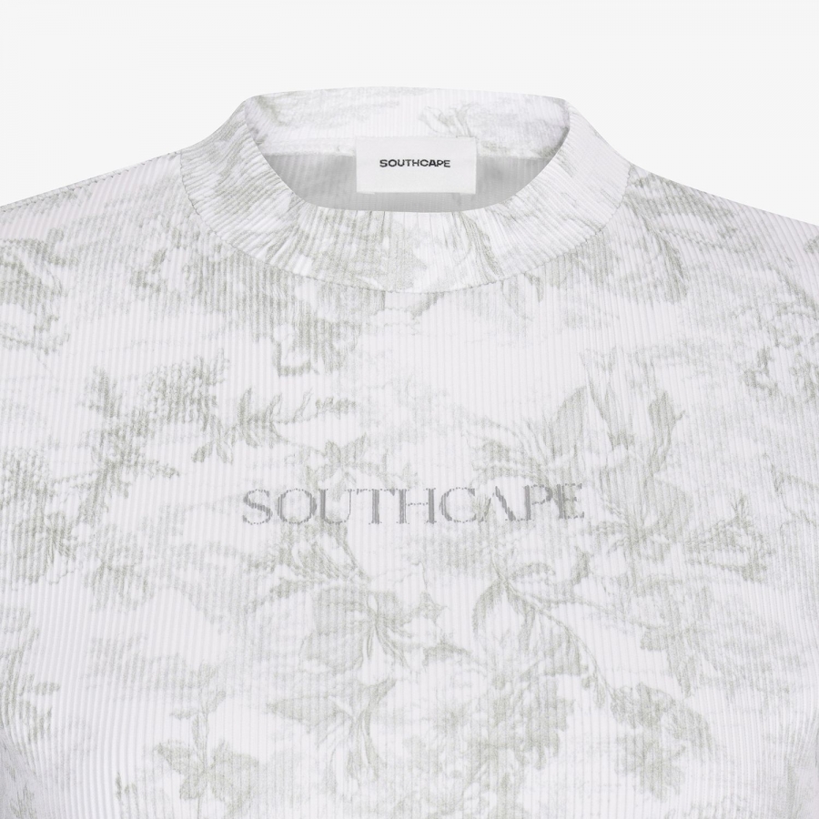Blossom Pleated Short Sleeve T-Shirt_KH