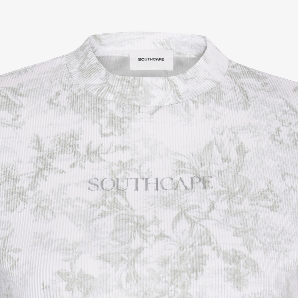 Blossom Pleated Short Sleeve T-Shirt_KH