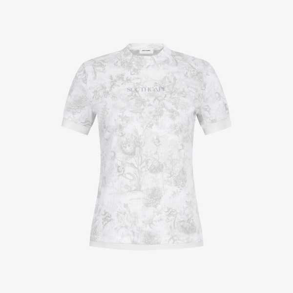 Blossom Pleated Short Sleeve T-Shirt_KH