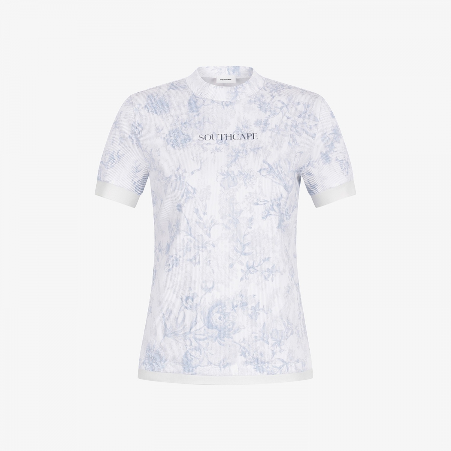 Blossom Pleated Short Sleeve T-Shirt_LB