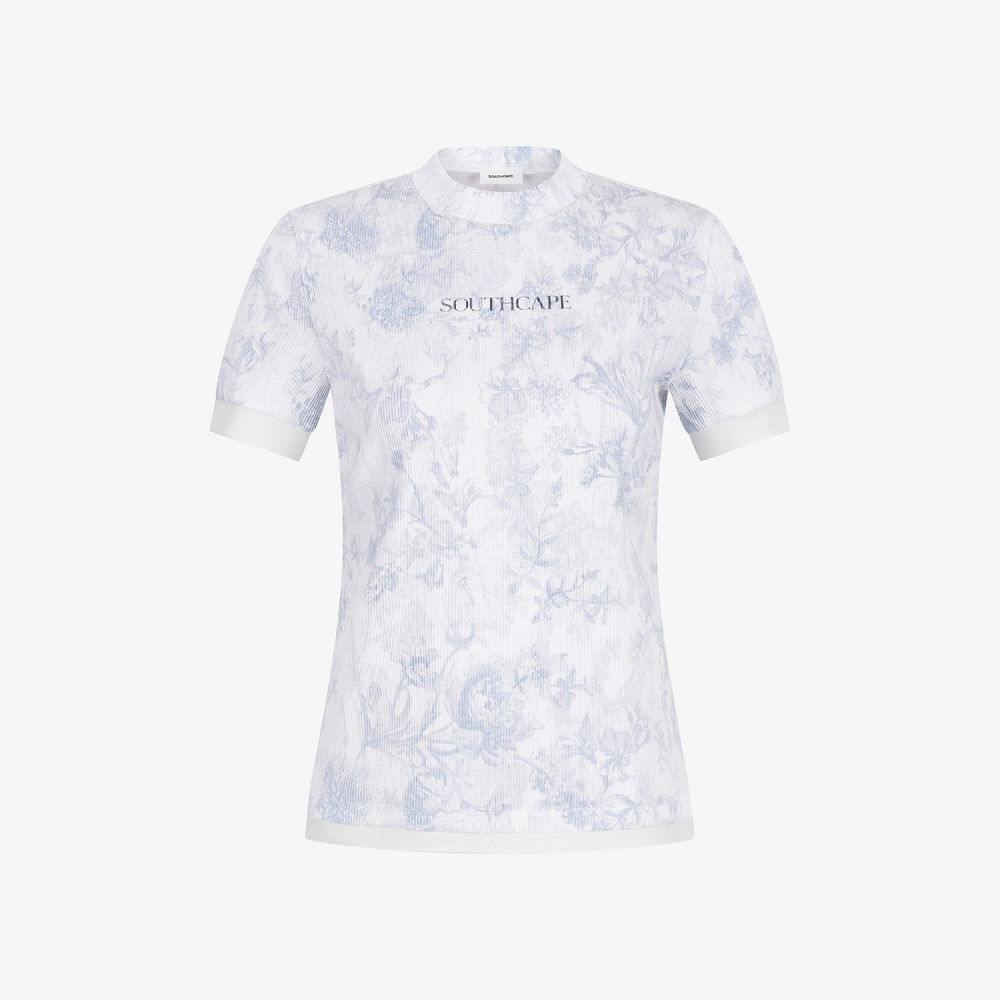 Blossom Pleated Short Sleeve T-Shirt_LB
