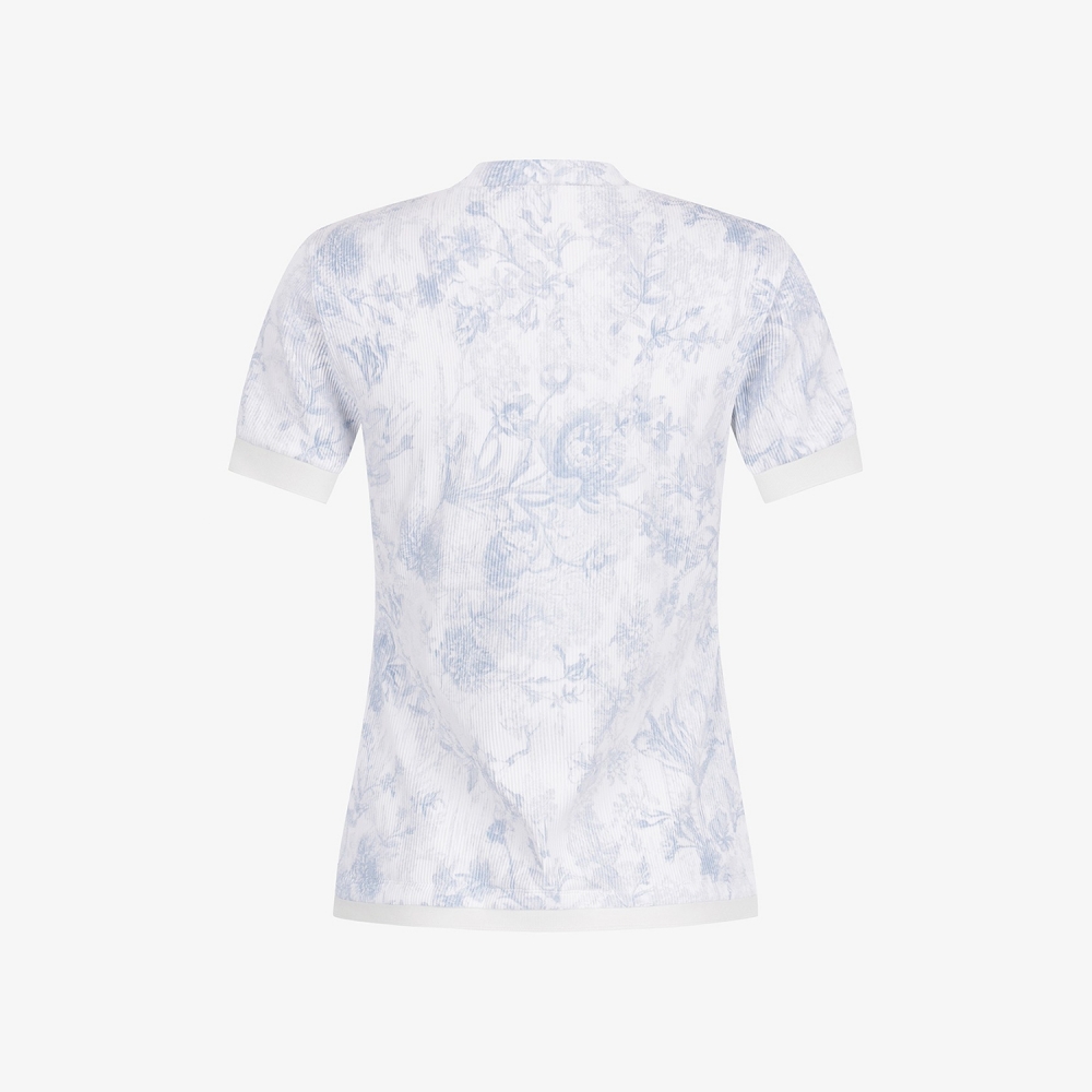 Blossom Pleated Short Sleeve T-Shirt_LB